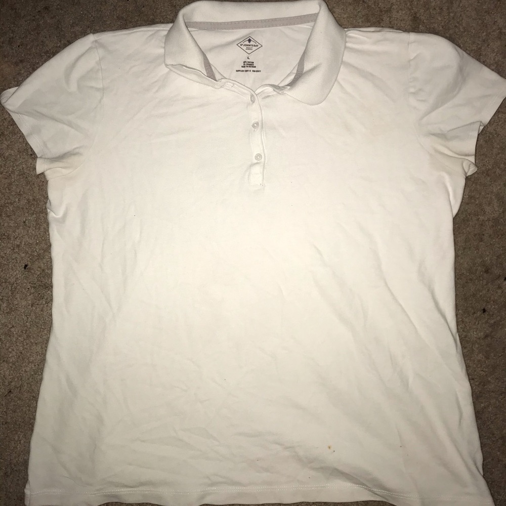 women’s white polo